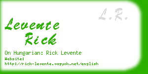 levente rick business card